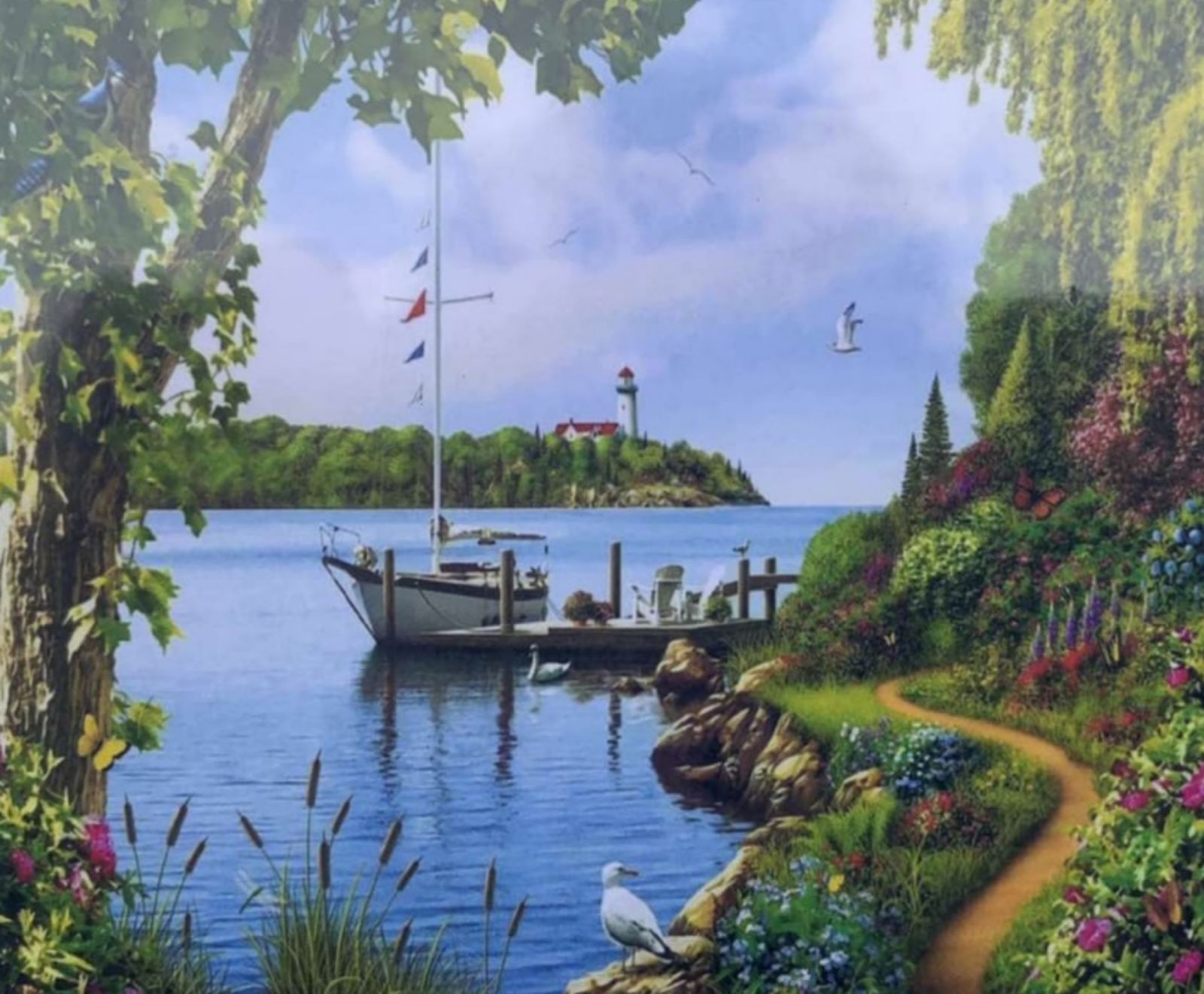 Картина по номерам 30*40см "Пейзаж" OPP (холст на раме краск. кисти. ) (1846EKTL_O)