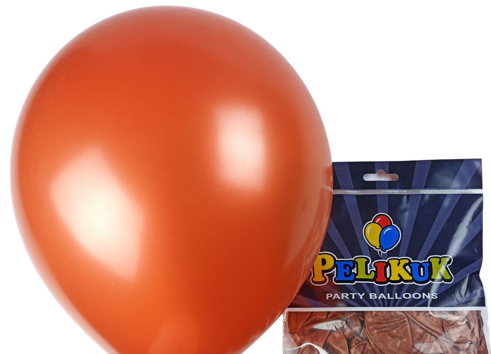 Кульки круглі Pelikuk 13' (33 см) перламутр мідно коричневий, 50шт/уп Коричневий Pelikuk (1350C-213)