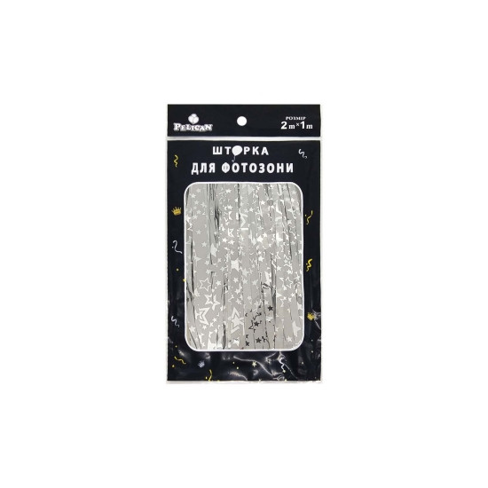 Фотозона  2м х 1м, "Звездное небо" серебро Серебряный Pelican (872152)