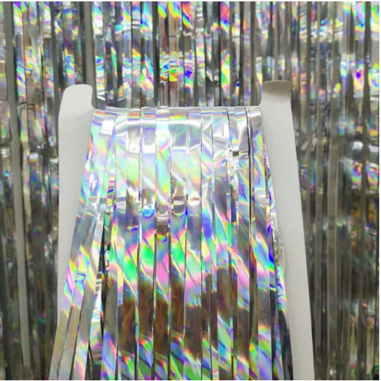 Фотозона  лазерна 160 мкм, 2м х 1м,  Срібло Срібний Без бренду (10141 Silver)