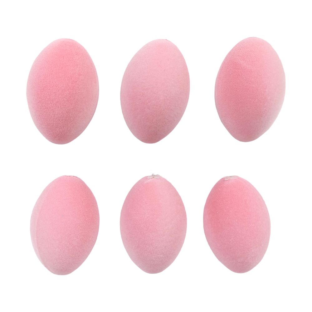 Набор яиц бархат 6,5см макарун розовый, 6шт Розовый Unison (L00118)