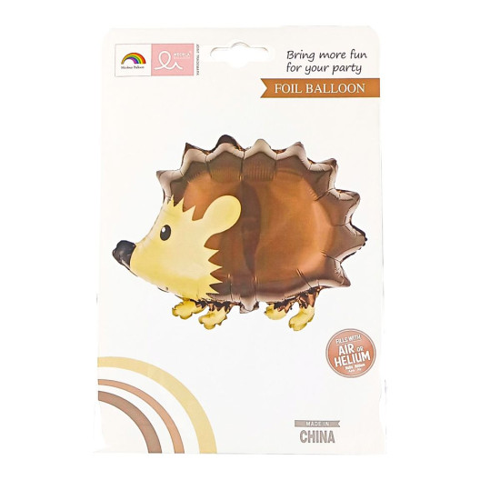 Фольгированный шар Ёжик 52 х 45см Коричневый Без бренда (K-664)