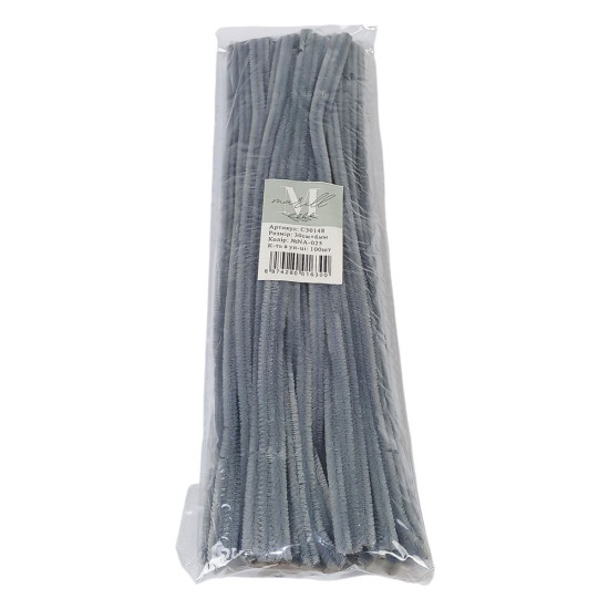Синельная проволока, 300 х 6мм, серый, 100 шт Серый Marill (C30148-KR-025)
