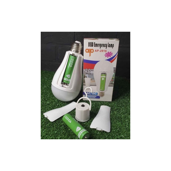 Лампа LED 20Вт  Е27 з двома акумуляторами, час роботи до 3 годин (640020)
