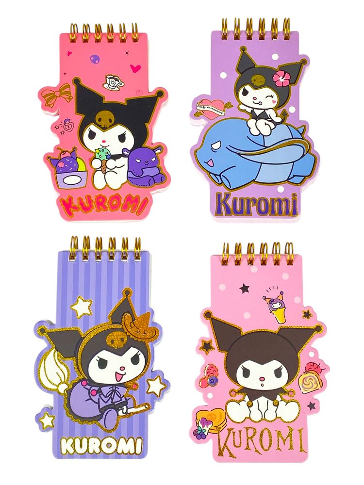 Блокнот на спирали - 60 листов фигурный "Kuromi" 9 х 13см, 4 вида (SC-9-3)