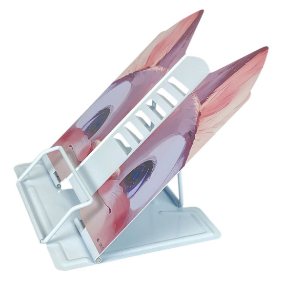 Подставка для книг металлическая фигурная 23 х 21см, Зайка Unison (320С)