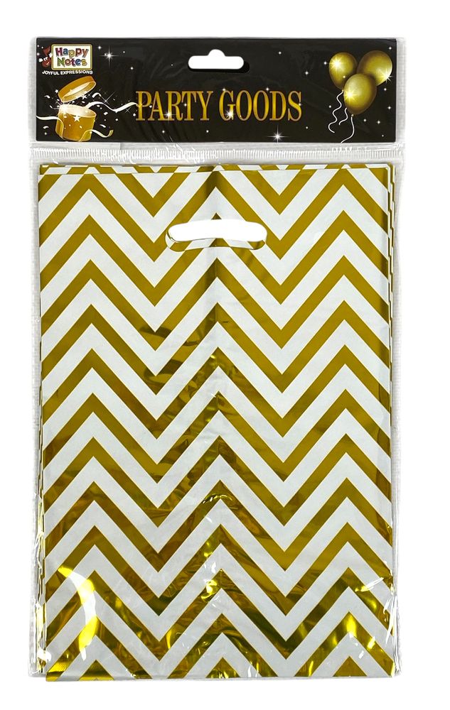 Пакет  подарочный полиэтиленовый 17 х 25см, 400мкм фольга, 10шт Unison (10718 gold)