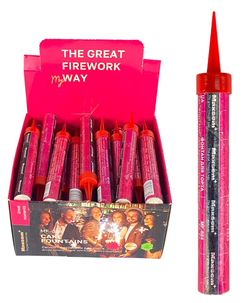 Набор свечей  40 шт  10 см, для торта "Холодный фонтан"  (30 секунд) Разноцветный Без бренда (MF-004)