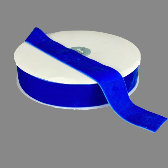 Бархатная лента  4 см (±5мм) х 30 ярдов Синий Marill (D00840- C 33)