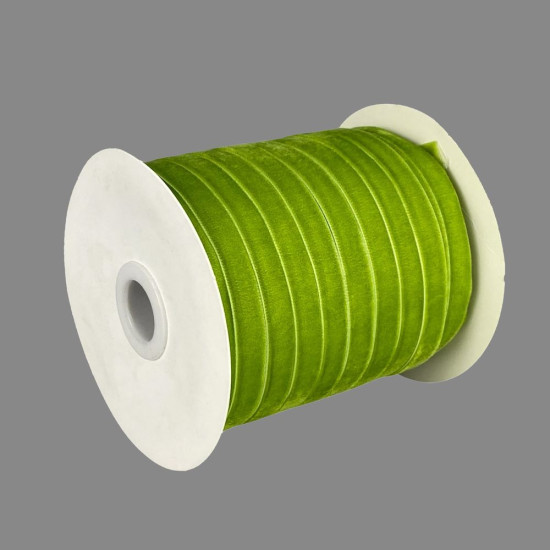 Бархатная лента  1,0 см х 50 ярдов Зеленый Marill (D00810- C 26)