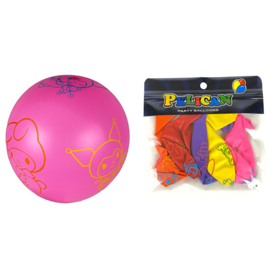 Кульки 12"(30сm) "Kuromi" разноцветные 100шт (9251 DSCN)