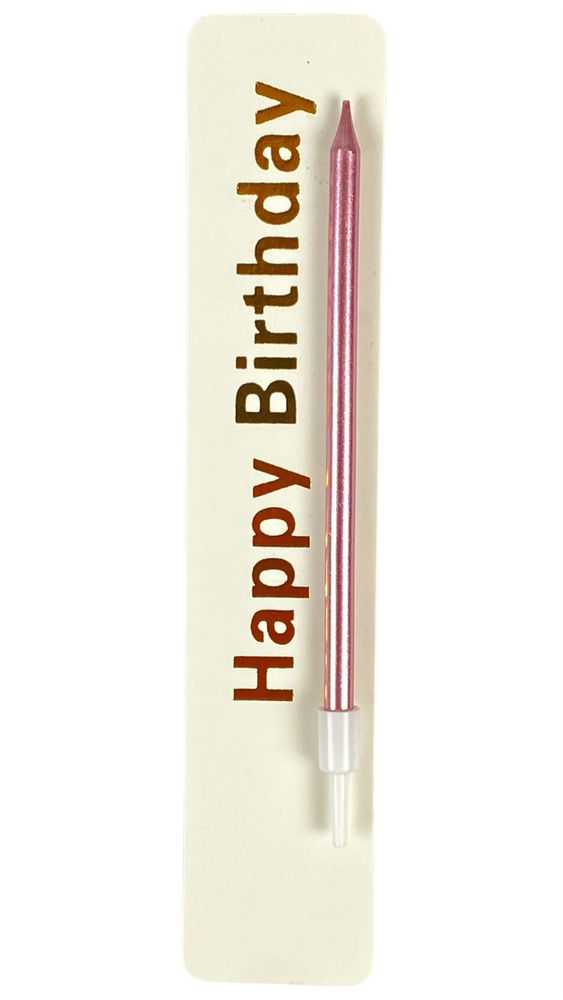 Свеча для торта "Бенто" розовое золото 9 см (040550 pink)