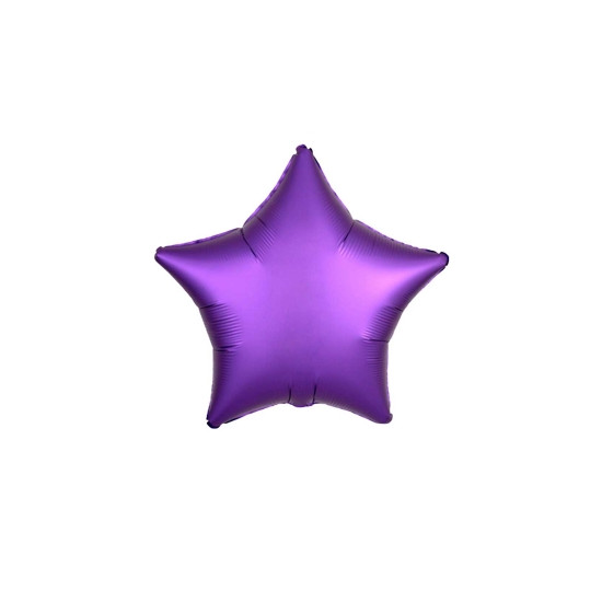 Кулька фольгована Pelican 10' Зірка сатин фіолетова 25 см, (ціна за упак/5шт) (832743)