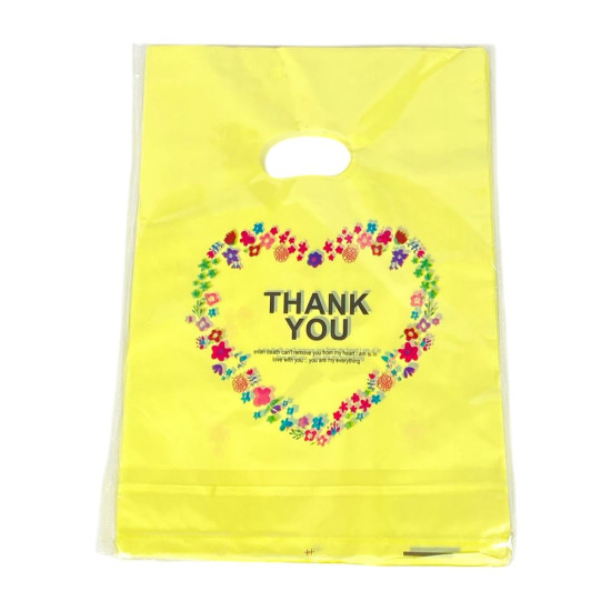 Подарочный пакет, полиэтиленовый 20 х 30см, 24шт/уп Желтый Unison (10701-8)