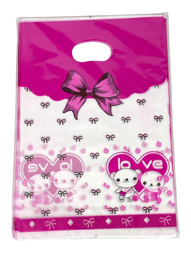 Подарочный пакет, полиэтиленовый 20 х 30см, 24шт/уп Розовый Unison (10701-4)