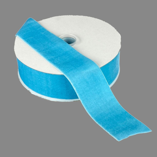 Бархатная лента  5 см (±5мм) х 20 ярдов Голубой Marill (D00850- C 61)