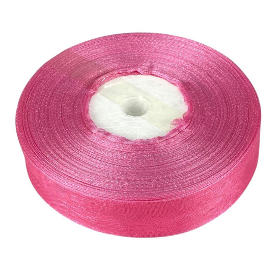 Лента с органзы тёмно-розовый 2,0 см х  50 ярдов Розовый Marill (D02020-1094)