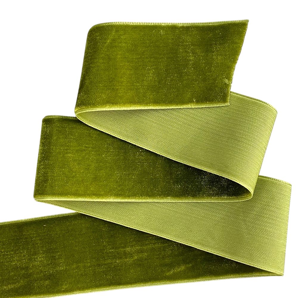 Бархатная лента  4 см (±5мм) х 30 ярдов Зеленый Marill (D00840- C 56)