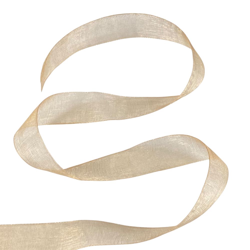 Лента с органзы "ореховая" 2,0 см х  50 ярдов Коричневый Marill (D02020-bk18)