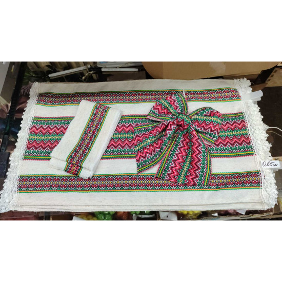 Декор для пасхальной корзины - полотенце + бант +стрічка Unison (DGC-106)