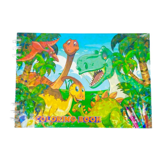 Альбом  раскраска 48 листов "Динозавры" 21 х 15см, 160г/м2 (8805)