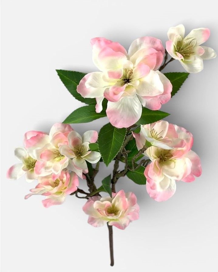 Ветка декоративная с цветами, 69см нежно- розовая Unison (c30510-1)