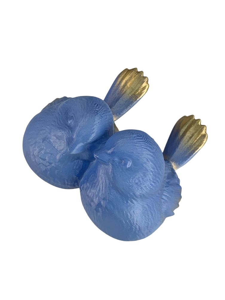 Фигурка для пасхального декора "Две птички" синие с золотом 12см Синий (L00216.4)