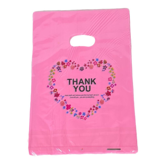 Подарочный пакет, полиэтиленовый 20 х 30см, 24шт/уп Розовый Unison (10701-7)