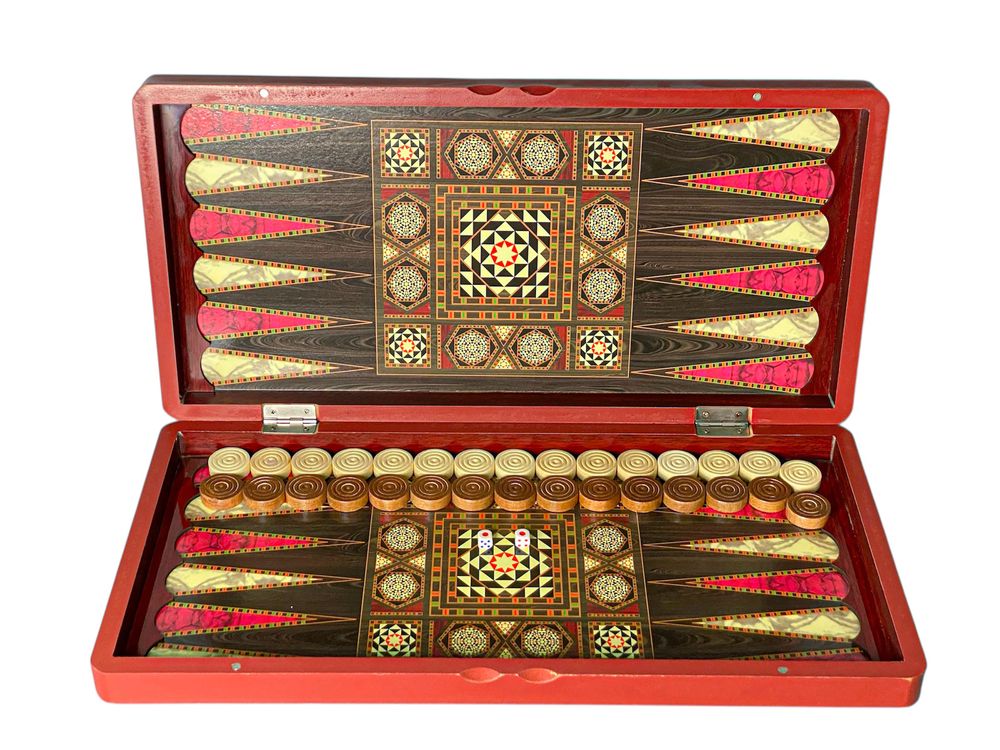 Игра настольная 3 в 1 "Шахматы, шашки, нарды" из дерева 49см Коричневый Unison (948-2)