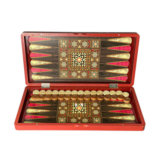 Игра настольная 3 в 1 "Шахматы, шашки, нарды" из дерева 49см Коричневый Unison (948-2)