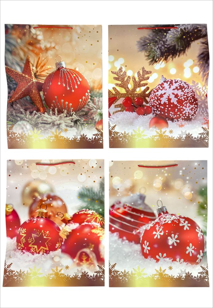 Пакет подарочный новогодний 55 х 43 х 15 см Unison (800XL)