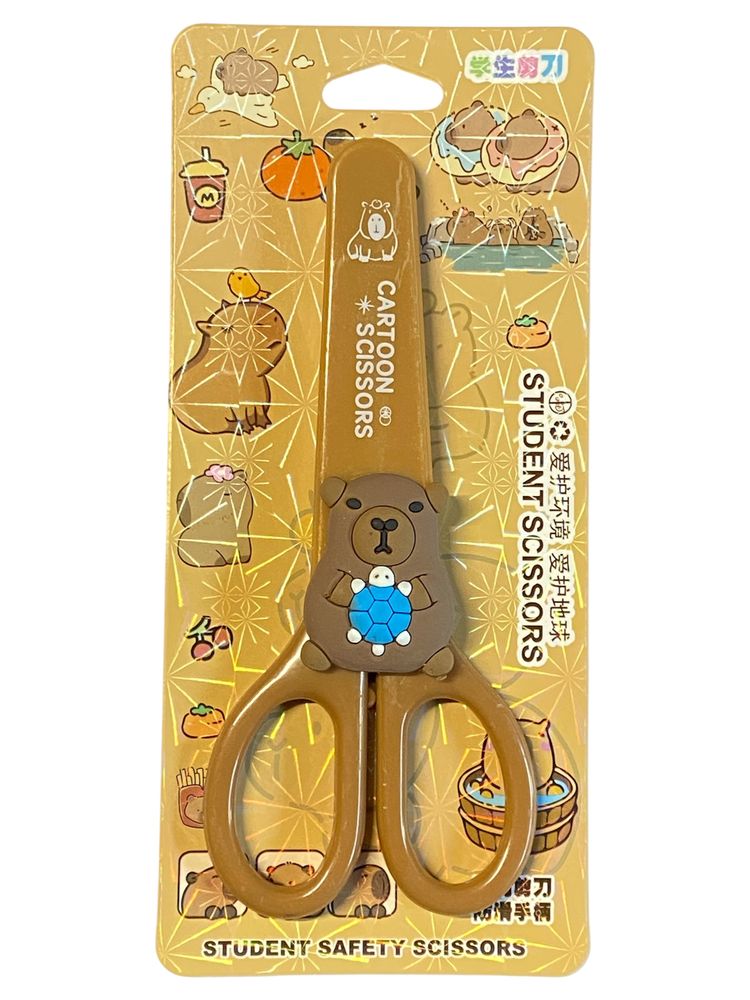 Ножницы 14см в пластиковом чехле "Капибара" в блистере (9105-CB)