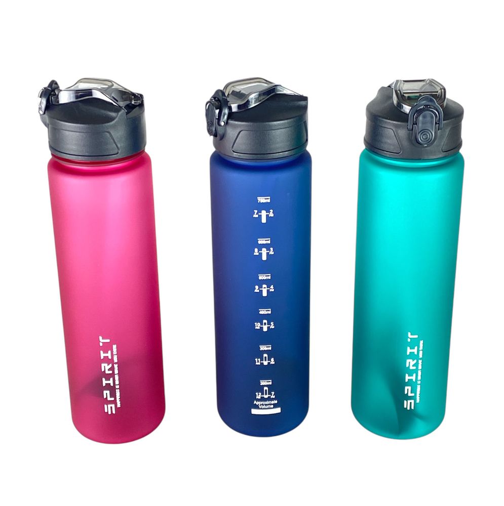 Бутылочка для воды 750мл с трубочкой, матовая (91356-6(91350-6))