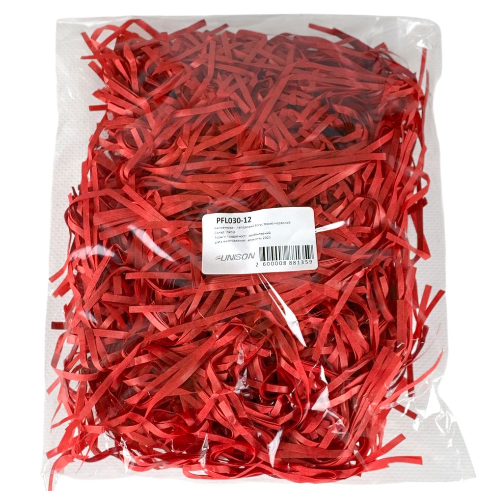 Бумажный наполнитель 30г Красный Unison (PFL030-12)