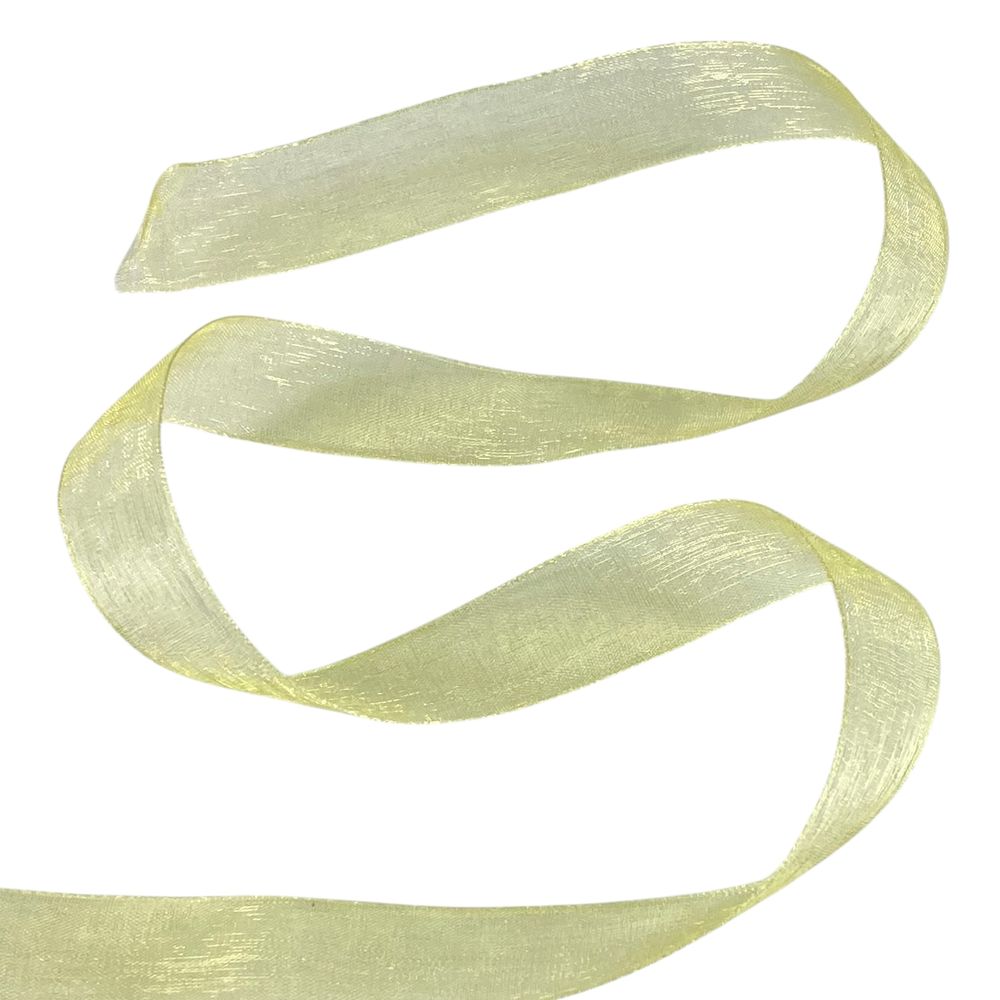 Лента с органзы  жёлтая 2,0 см х  50 ярдов Желтый Marill (D02020-1015)