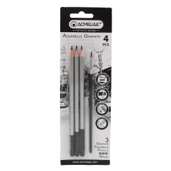 Акварельные графитные карандаши 2B.4B.6B+ кисточка для эскизов Acmeliae (43706)
