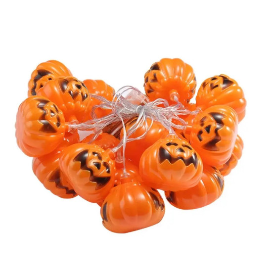 Гирлянда фигурки  12 LED, "ХЕЛОУИН-ТЫКВА", 5м+ переходник, теплый белый (1698-11)