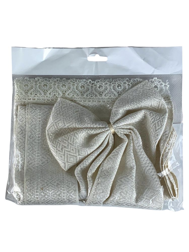 Декор для пасхальной корзины - полотенце + бант +стрічка (DGC-107)