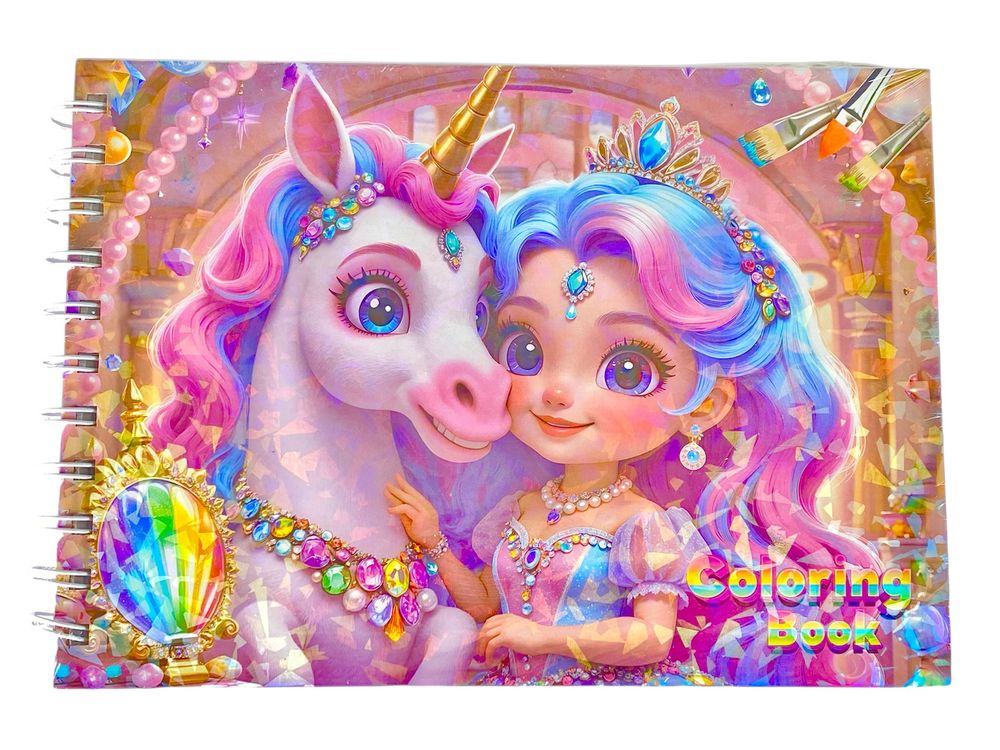 Альбом  раскраска 48 листов "Единорог" 21 х 15см, 160г/м2 (8806)