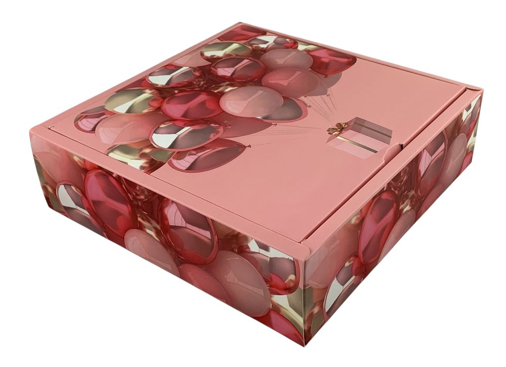 Подарочная коробка раскладная, 30 х 30 х 7,4см, 350гр  Шарики Unison (H808-2L)