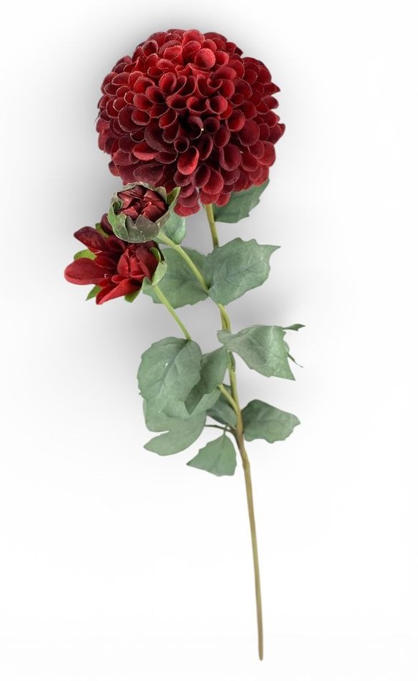 Ветка георгины, 68 см, бордовая Unison (c30512-2)