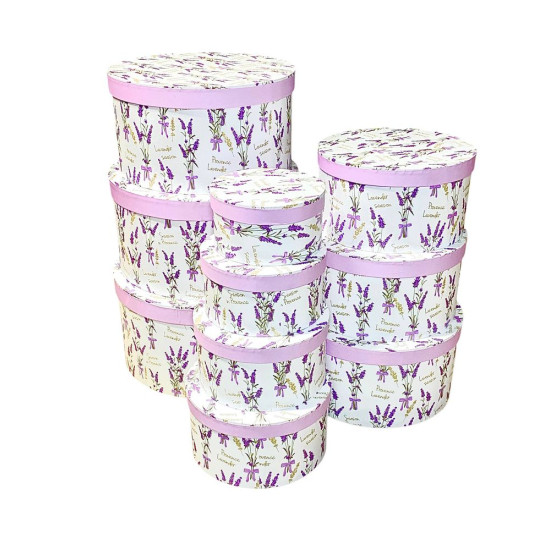 Коробка подарункова кругла 30 х 30 х 17см  в наборі 10шт (0503)