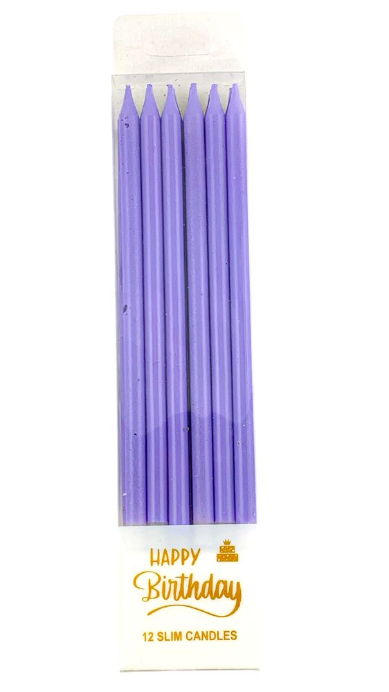 Набор свечей для торта  , 15,0см, сиреневый, 12шт Фиолетовый (625622 lilac)