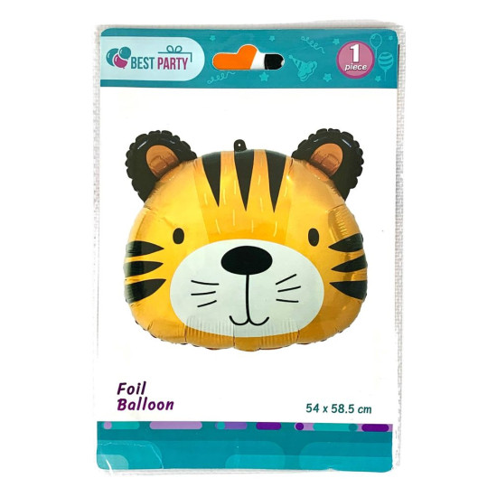 Шарик надувной фольгированный 54 х 58,5см Тигр (BP10859)