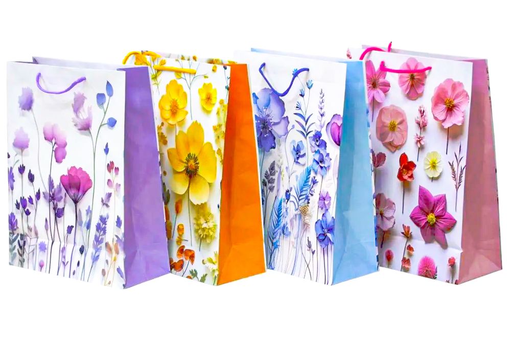 Пакет бумажный глянцевый 32 х 44 х 11см, 128г/м2 Разноцветный Unison (2481L)