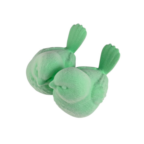 Фигурка для пасхального декора "Две птички" зеленые бархатные 12см Зеленый (L00217.2)