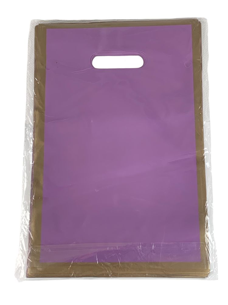 Пакет полиэтиленовый с прорезной ручкой, 39 х 27см 50шт/уп (10803 violet-gold)