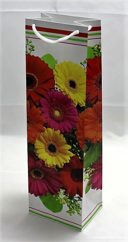 Пакет бумажный 150г под бутылку женская серия, 12 х 40 х 09см Unison (PVM124009W)