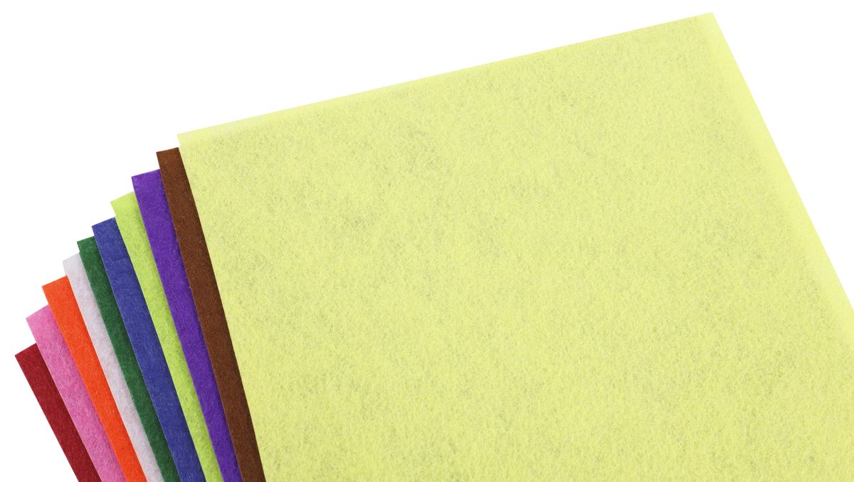 Фетр 20 х 30см, 1,2мм, 10 листов, MIX Разноцветный Unison (170HQMIX-3)