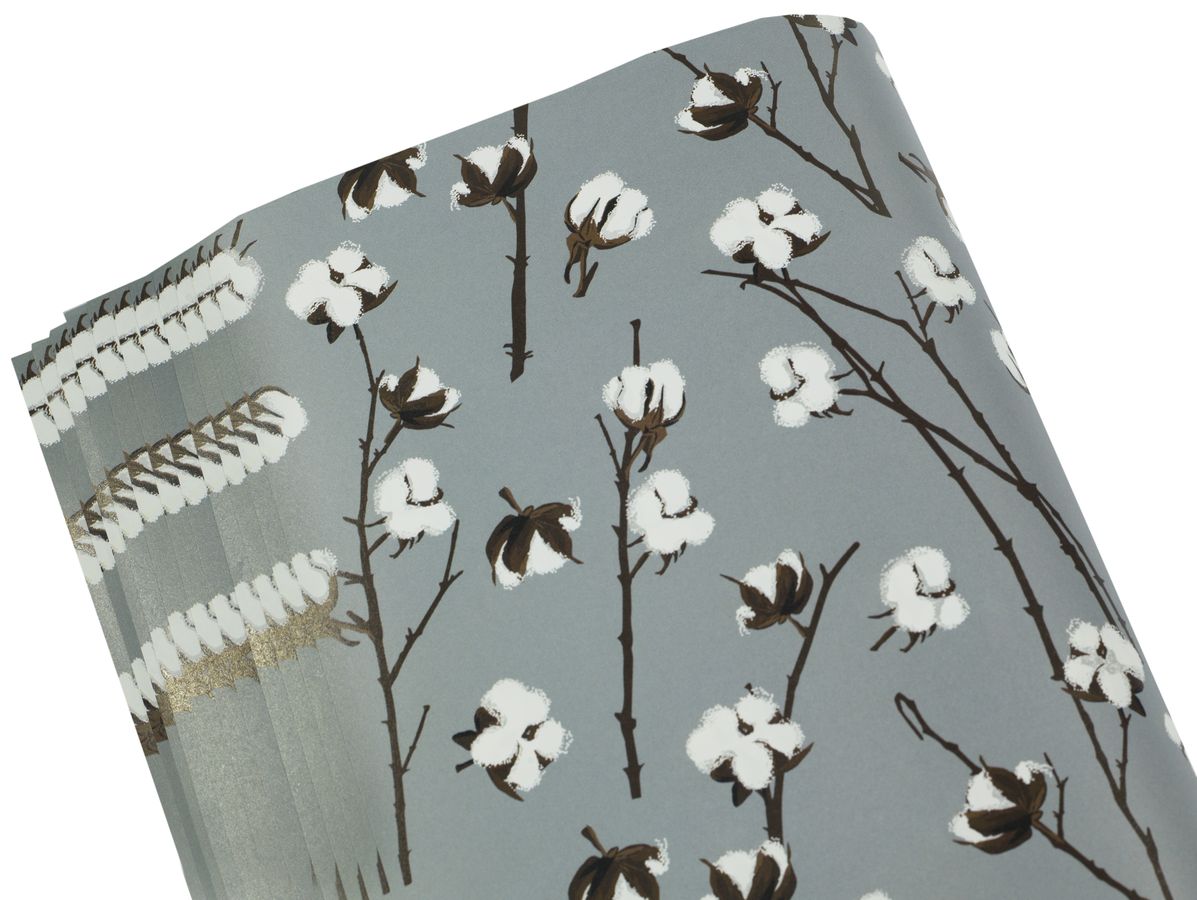 Бумага для упаковки подарков(офсетная-Чехия, 10листов) Серый Marta (PCZ10070-10-204)